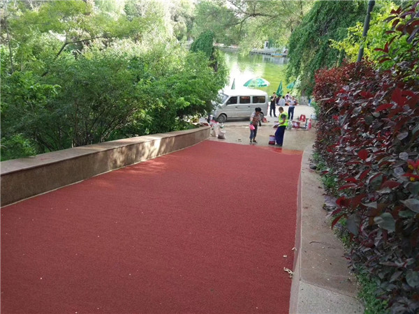文山彩色路面施工